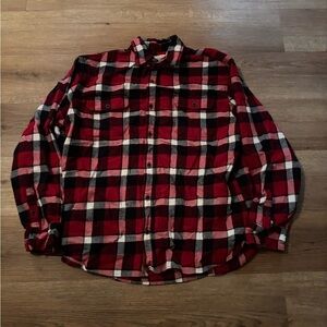 Jachs Red and Black Plaid Men's Shirt